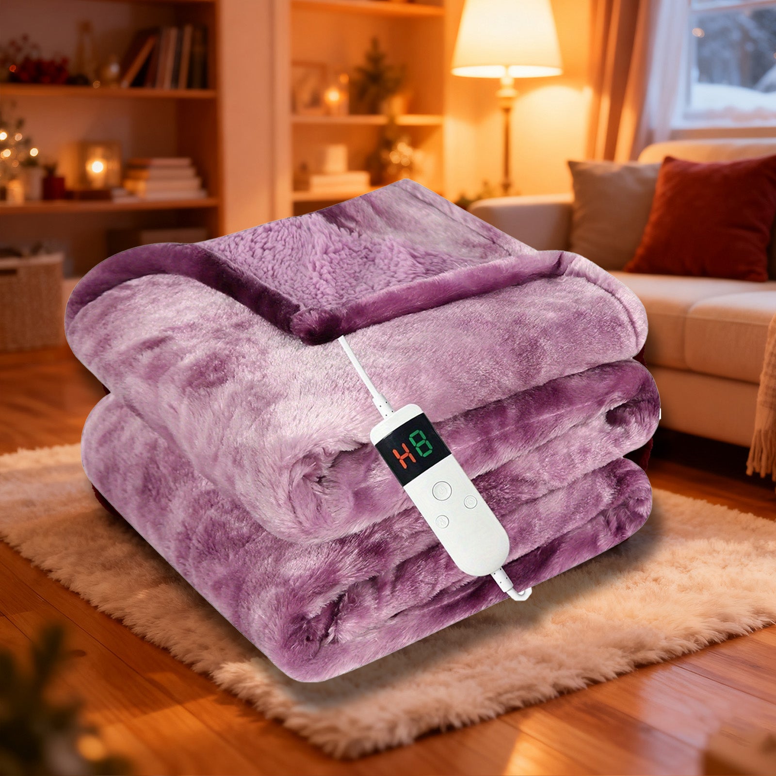 Electric Heated Throw Blanket – Rapid Heating, Adjustable Temperature, Washable