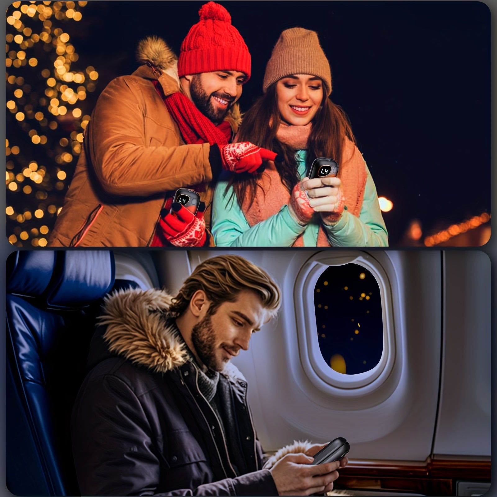 Rechargeable Magnetic Hand Warmers 2-Pack, 3500mAh Electric Hand Heater, 4 Heat Levels, Portable Pocket Design