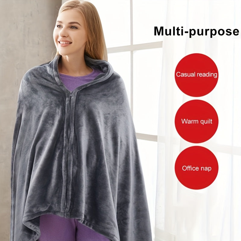 Heated Shawl Blanket – Flannel Fabric, Multiple Heating Zones, Adjustable Temperature