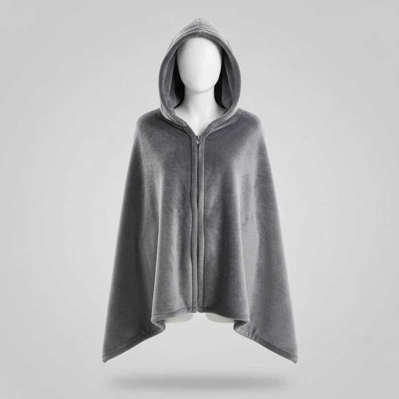 Heated Shawl Blanket – Flannel Fabric, Multiple Heating Zones, Adjustable Temperature - Thermeva