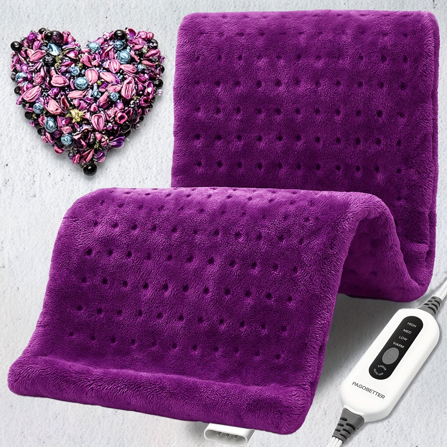 Heating Pad for Back & Body – Ultra-Soft Fabric, Dry & Moist Heat