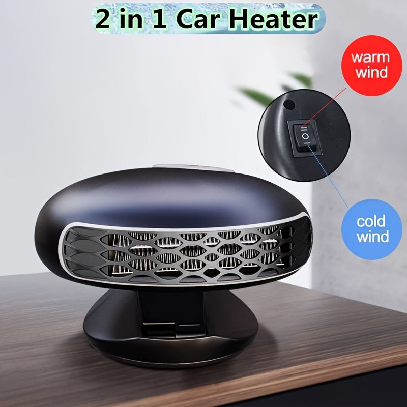 12V 120W Car Heater & Defogger, Portable Vehicle Heating and Cooling Fan for Windshield Dehumidifying