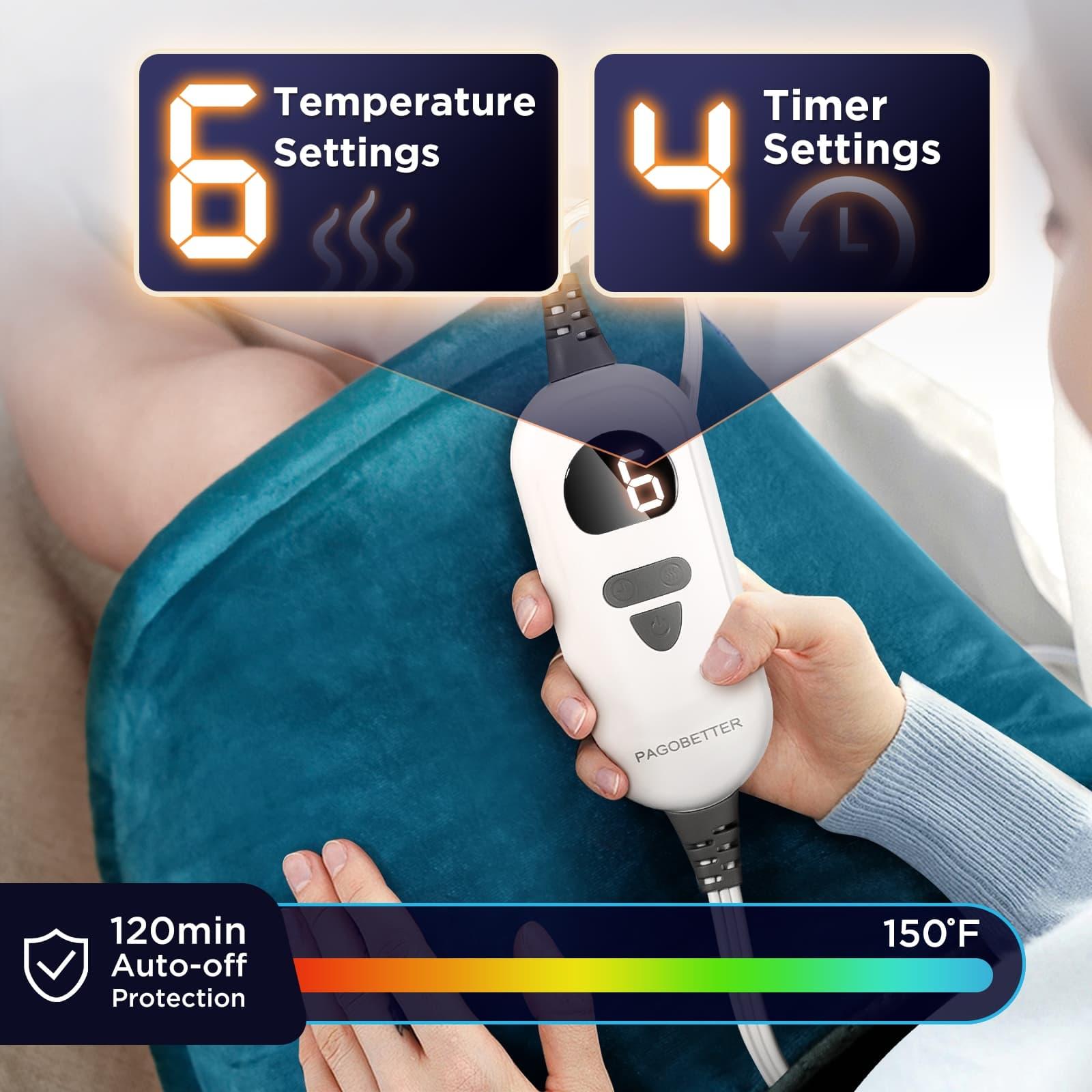 Heated Shawl Heating Pad for Neck & Shoulders – Graphene Fabric, 6 Heat Levels, Auto Shut-Off