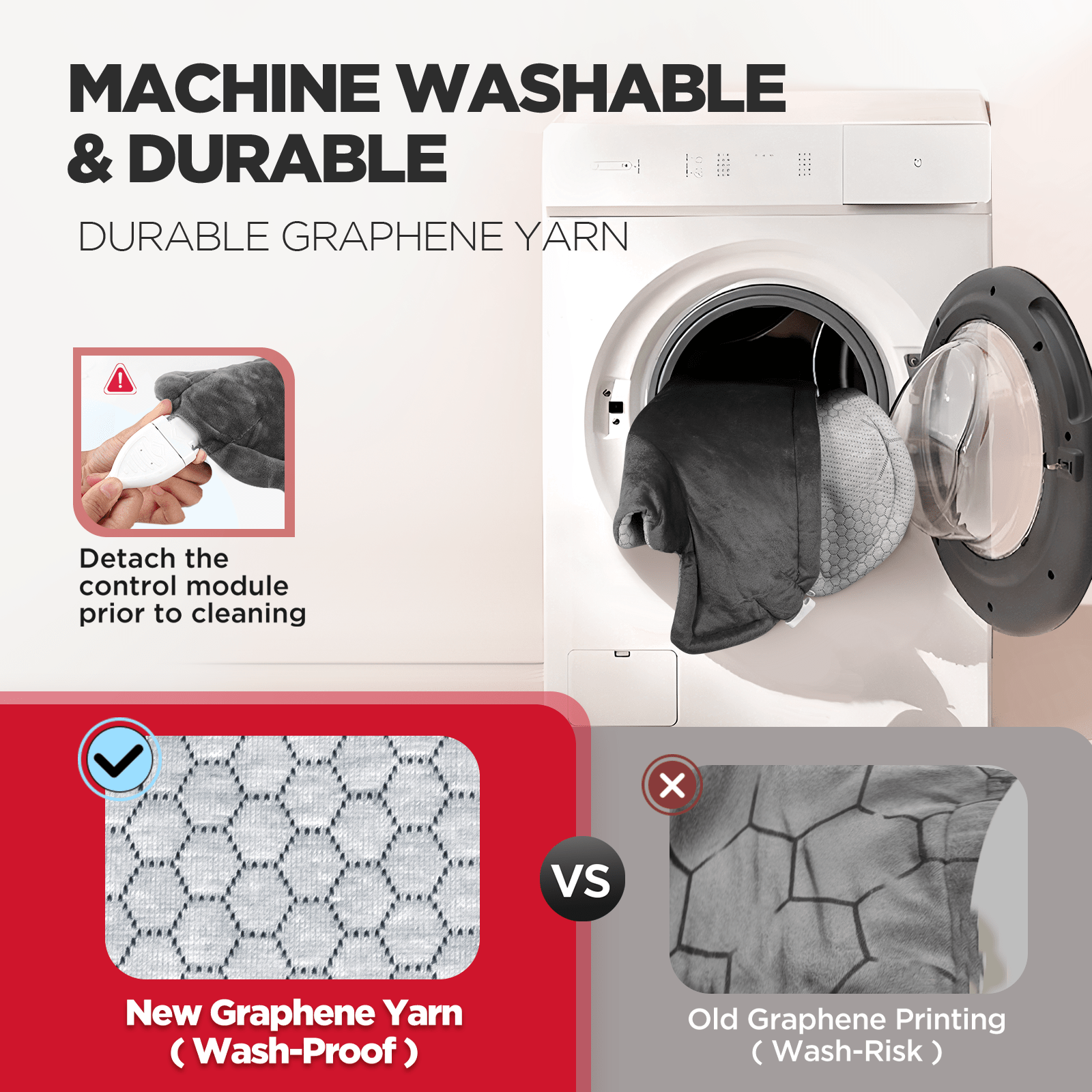 Heated Shawl Heating Pad for Neck & Shoulders – Graphene Fabric, 6 Heat Levels, Auto Shut-Off