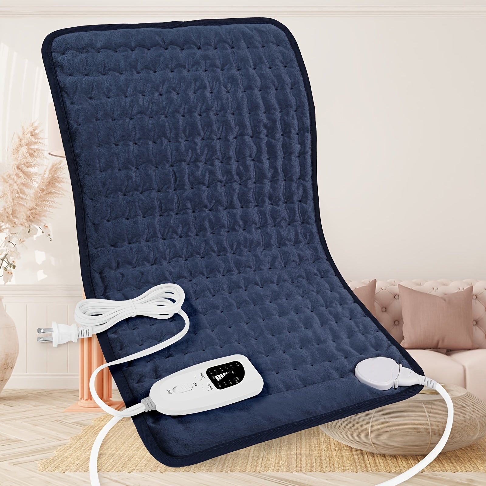 Extra Large Electric Heating Pad – 24×12 in, Fast Heating, 6 Heat Levels, Auto Shut-Off
