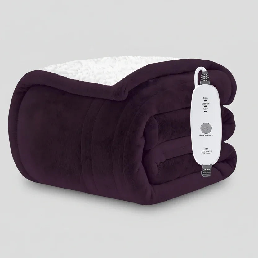 Electric Heated Blanket – Soft Flannel, Fast Warm-Up, Auto Shut-Off - Thermeva