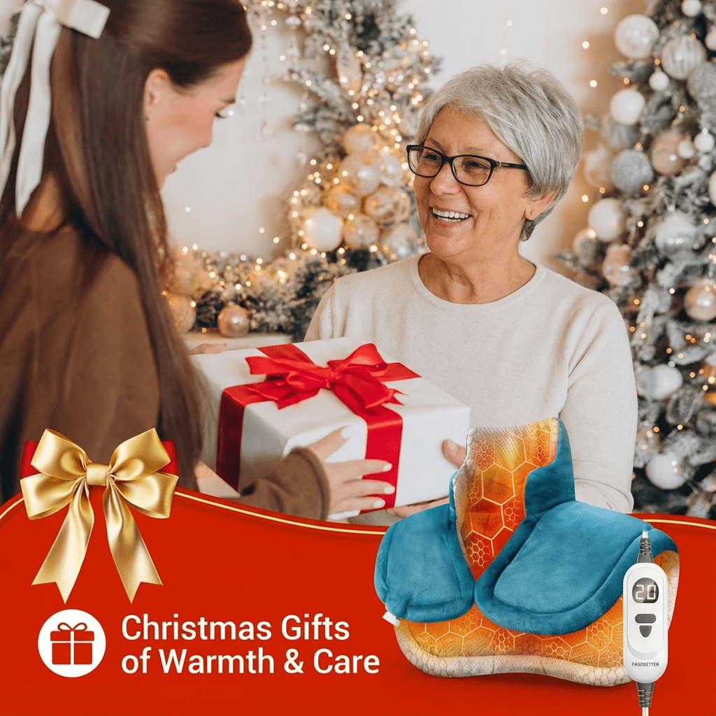 Heated Shawl Heating Pad for Neck & Shoulders – Graphene Fabric, 6 Heat Levels, Auto Shut-Off