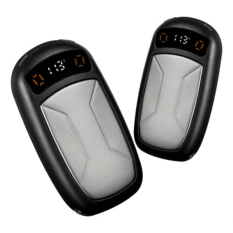 Rechargeable Hand Warmers 2-Pack with COB Light, Magnetic Electric Pocket Heater, Dual-Sided Heating