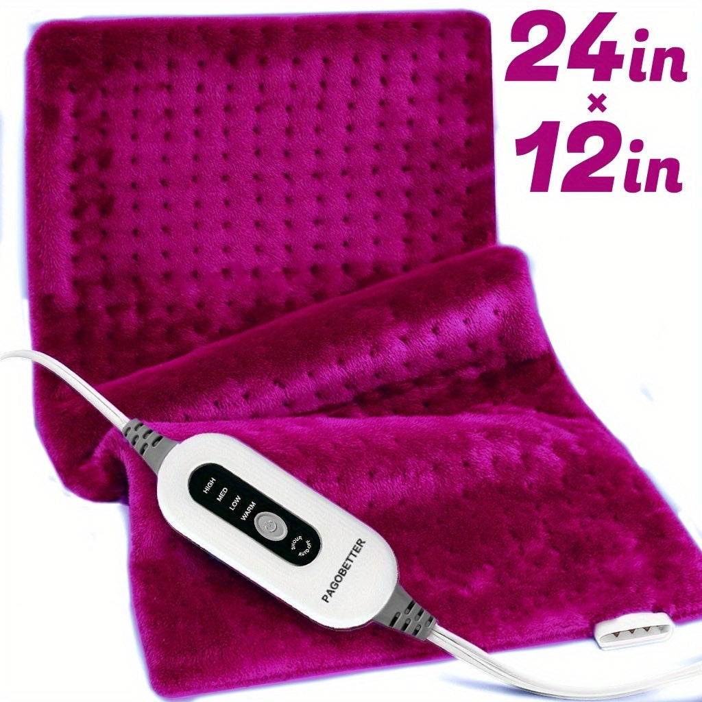 Electric Heating Pad for Back & Legs – Graphene Heating, Thick Flannel, Machine Washable