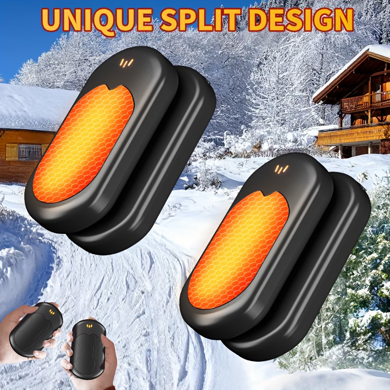 USB Electric Hand Warmer with Digital Display, Dual Heat Modes, Portable Pocket Hand Heater for Indoor & Outdoor Use