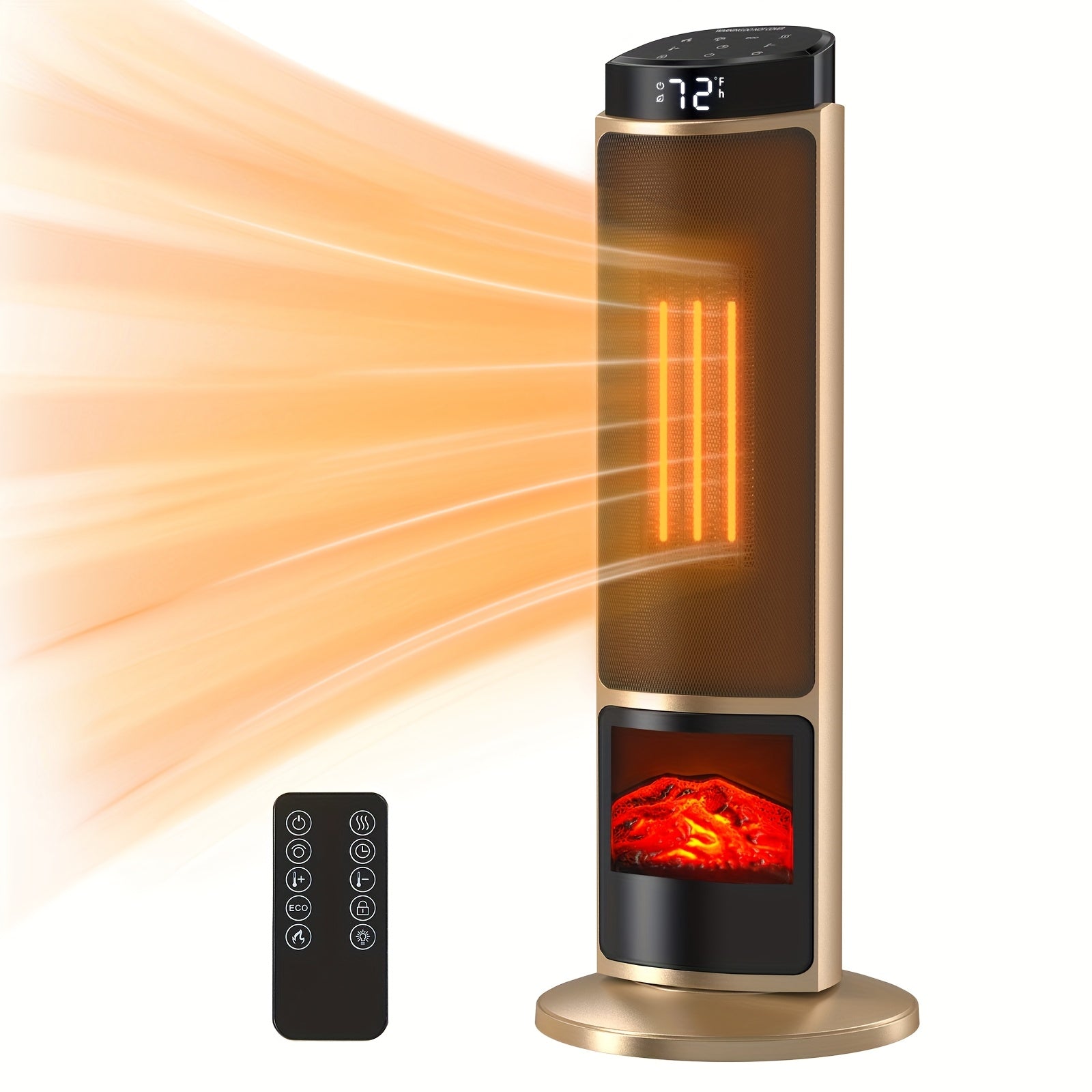 1500W Tower Space Heater for Indoor Use – Electric Heater with Remote Control, Thermostat & Timer