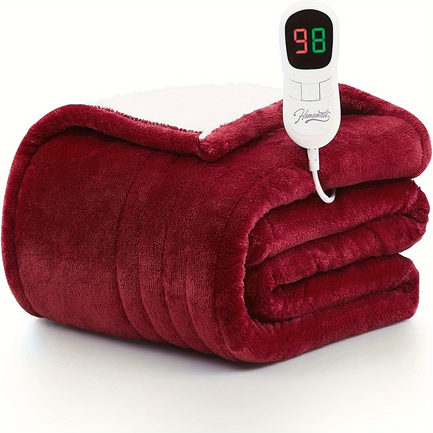 Electric Blanket – Adjustable Temperature, Multiple Timer Options, Washable
