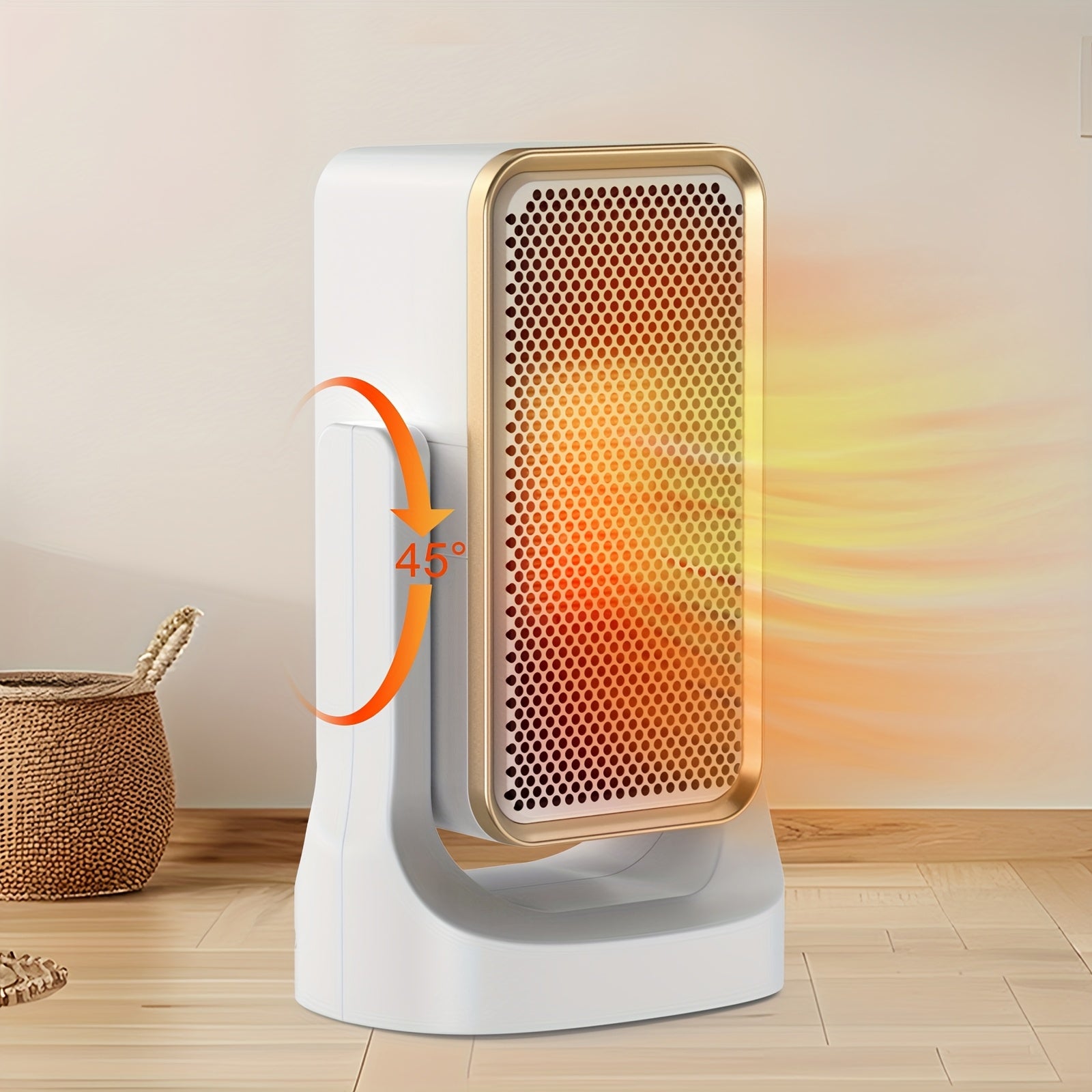 Compact Electric Space Heater for Indoor Use – Portable Heater with Thermostat & Quiet Operation