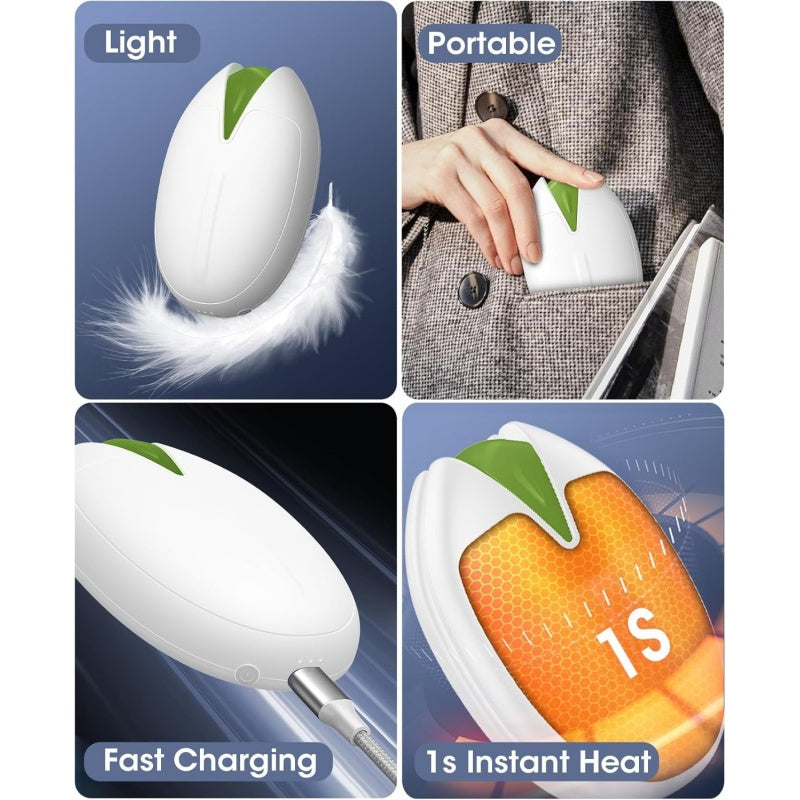 Rechargeable Magnetic Hand Warmer, 6000mAh Electric Pocket Heater, 3 Heat Levels, Portable USB Powered