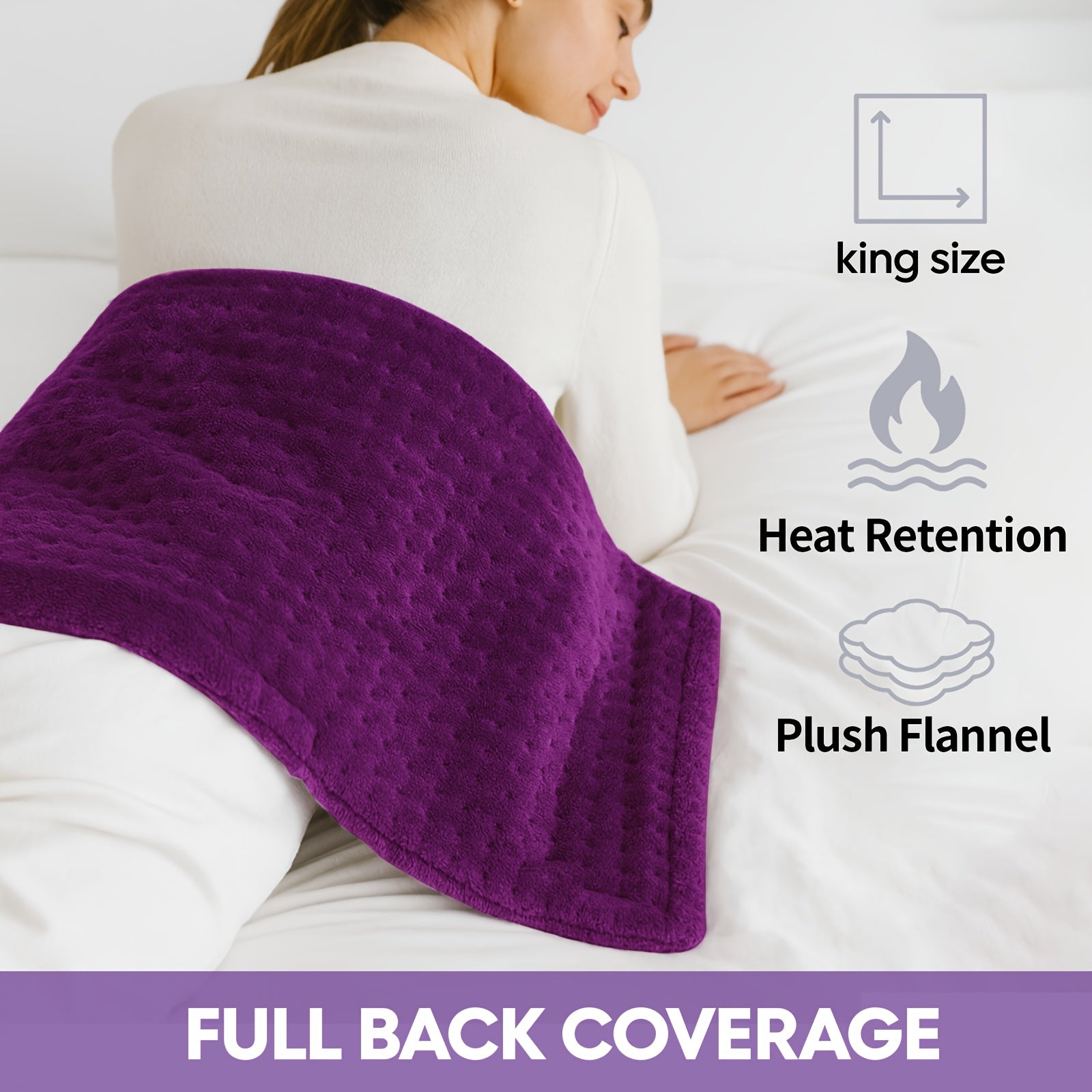 Electric Heating Pad for Back & Body – Fast Heating, Auto Shut-Off