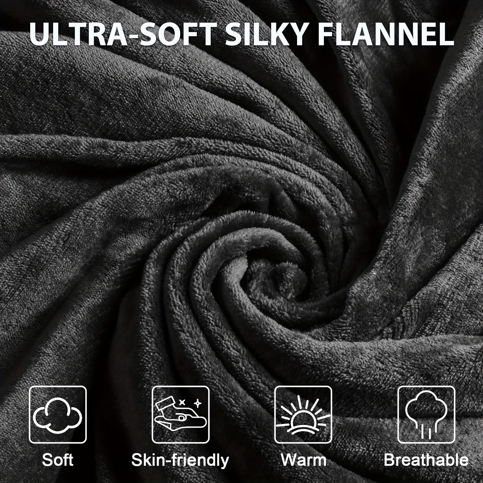 Electric Heated Blanket – Flannel Fabric, Adjustable Heat Levels, Auto Shut-Off