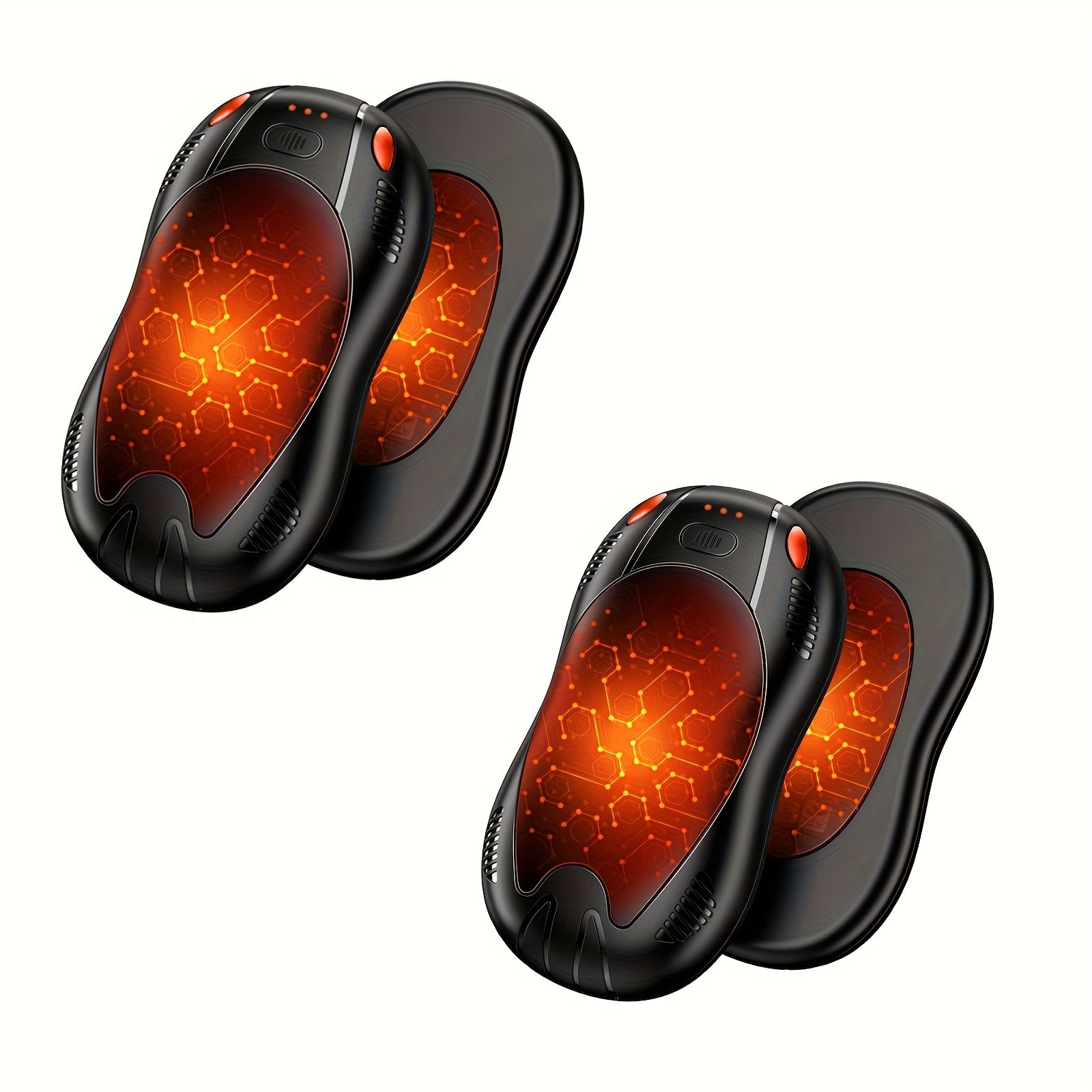 Rechargeable Magnetic Hand Warmer 2-in-1, Double-Sided Heating, 3 Temperature Levels, Portable Electric Hand Heater