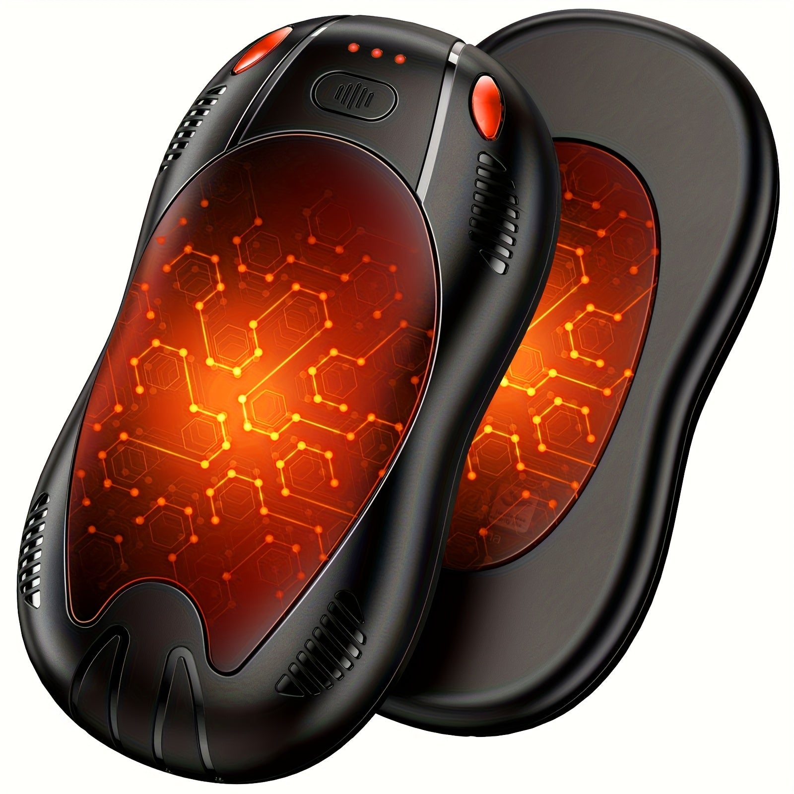 Rechargeable Magnetic Hand Warmer 2-in-1, Double-Sided Heating, 3 Temperature Levels, Portable Electric Hand Heater