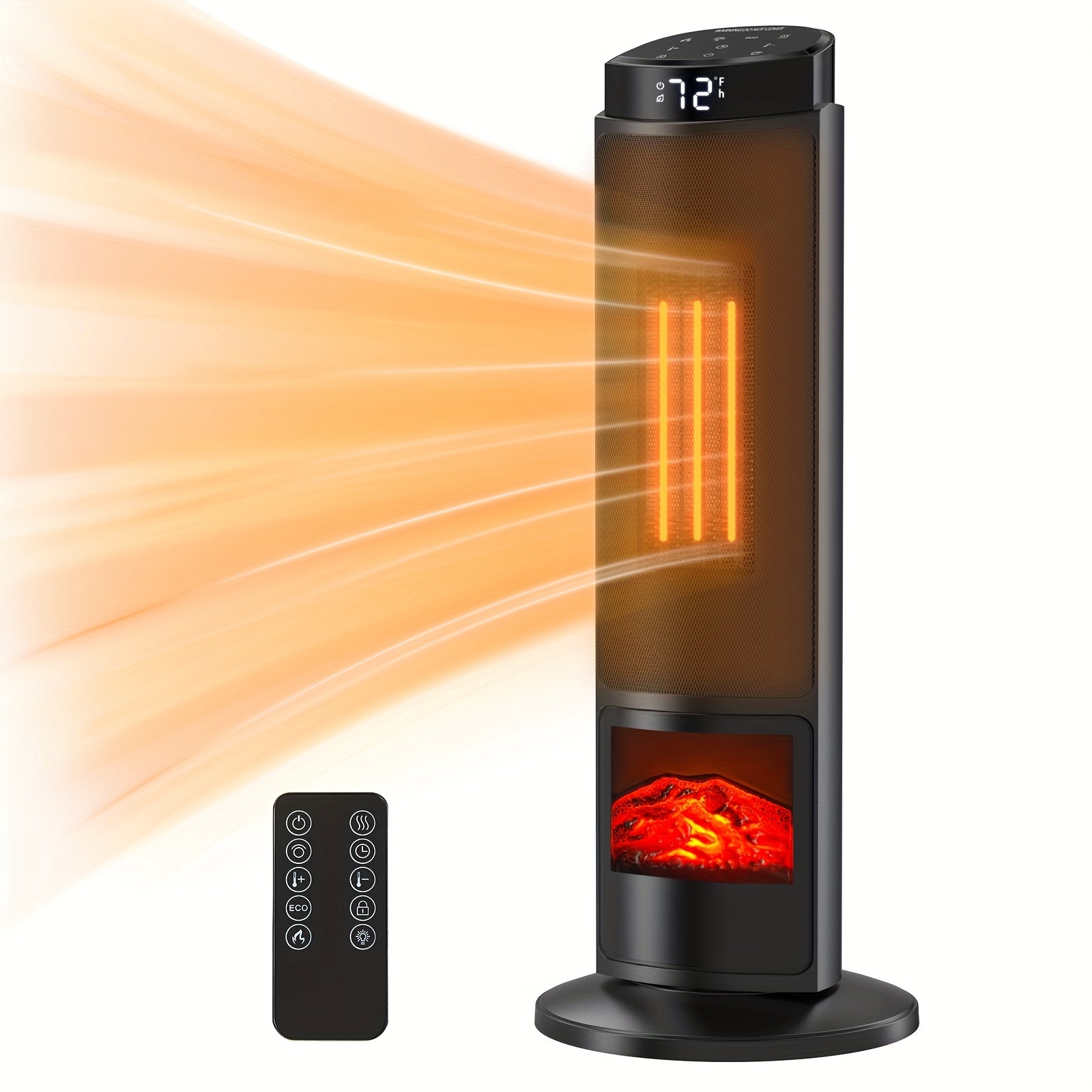 1500W Tower Space Heater for Indoor Use – Electric Heater with Remote Control, Thermostat & Timer