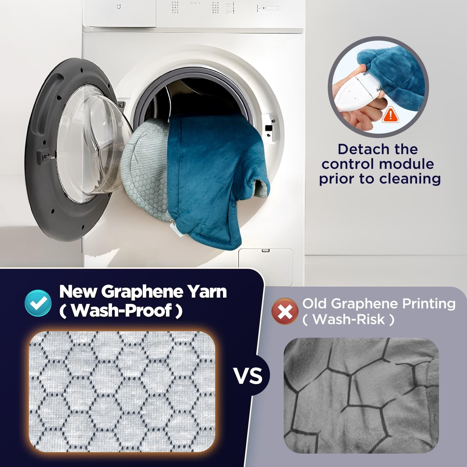 Heated Shawl Heating Pad for Neck & Shoulders – Graphene Fabric, 6 Heat Levels, Auto Shut-Off