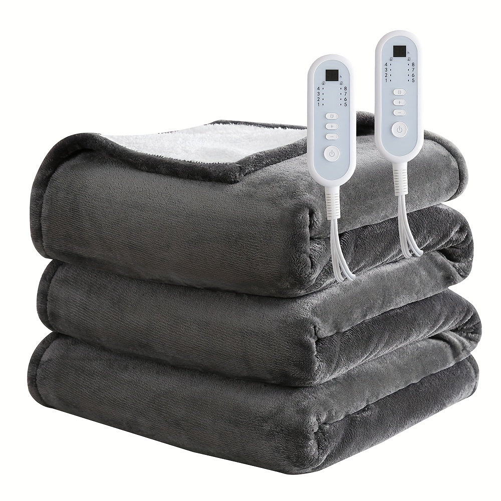 Extra Large Electric Heated Blanket – Dual Controller, Adjustable Heat, Washable
