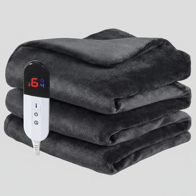 Electric Blanket – Double-Sided Flannel, Adjustable Heat Levels, Machine Washable - Thermeva