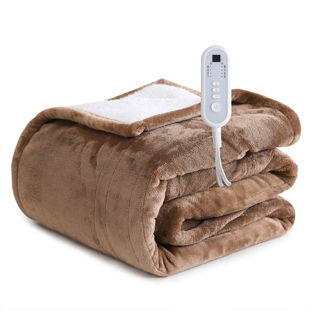Extra Large Electric Heated Blanket – Dual Controllers, Timer, Adjustable Heat