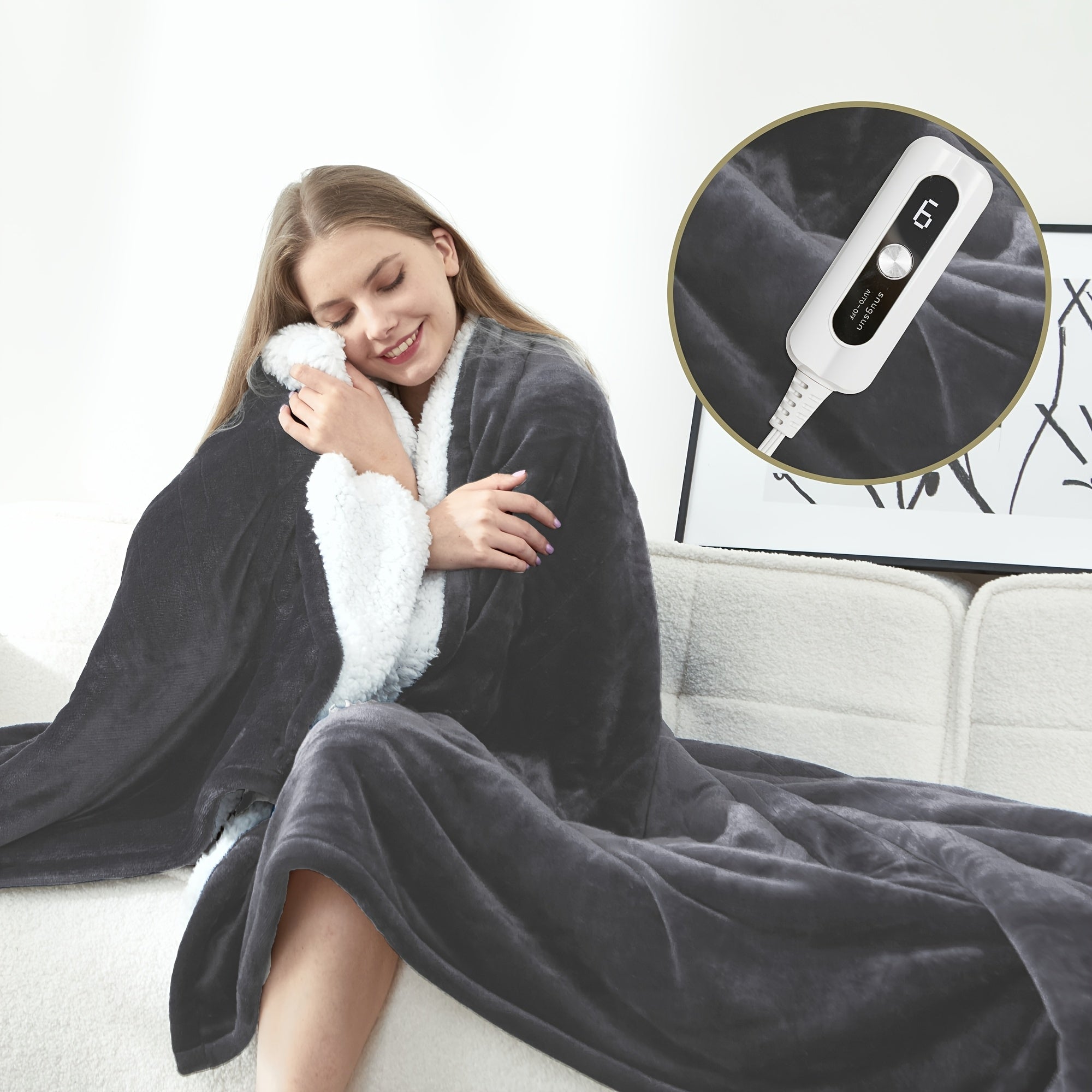 Electric Heated Blanket – Soft Flannel, Adjustable Heat Levels, Auto Shut-Off