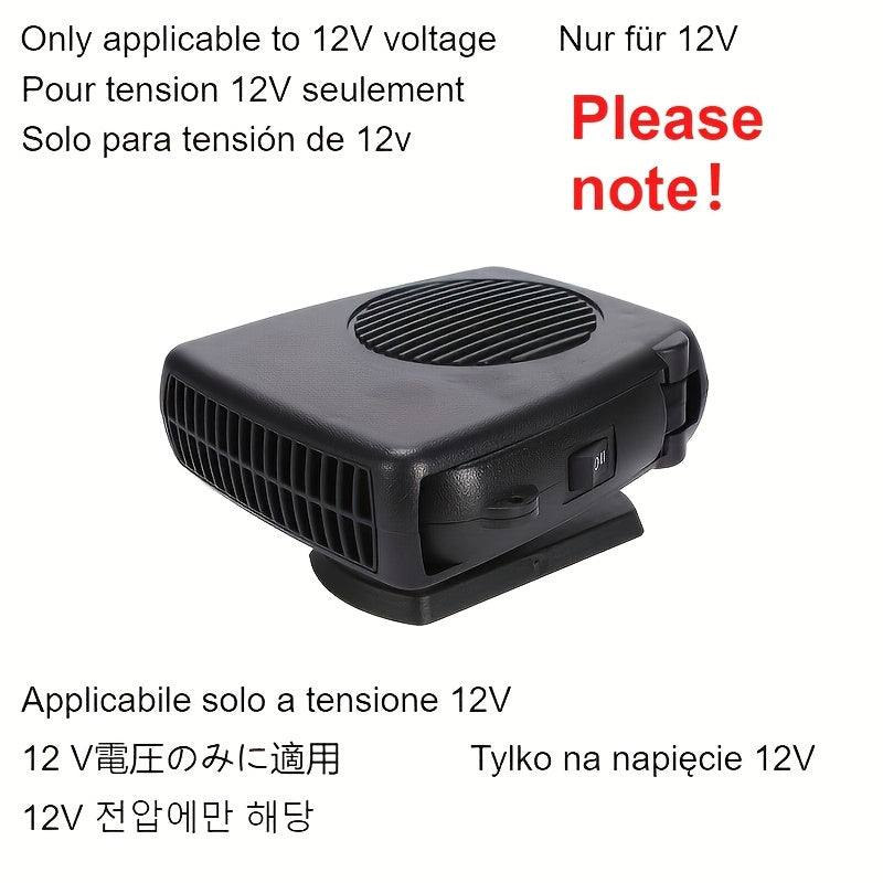 Portable Car Windshield Heater & Defroster, Quick Heating and Cooling Fan for Small and Large Vehicles