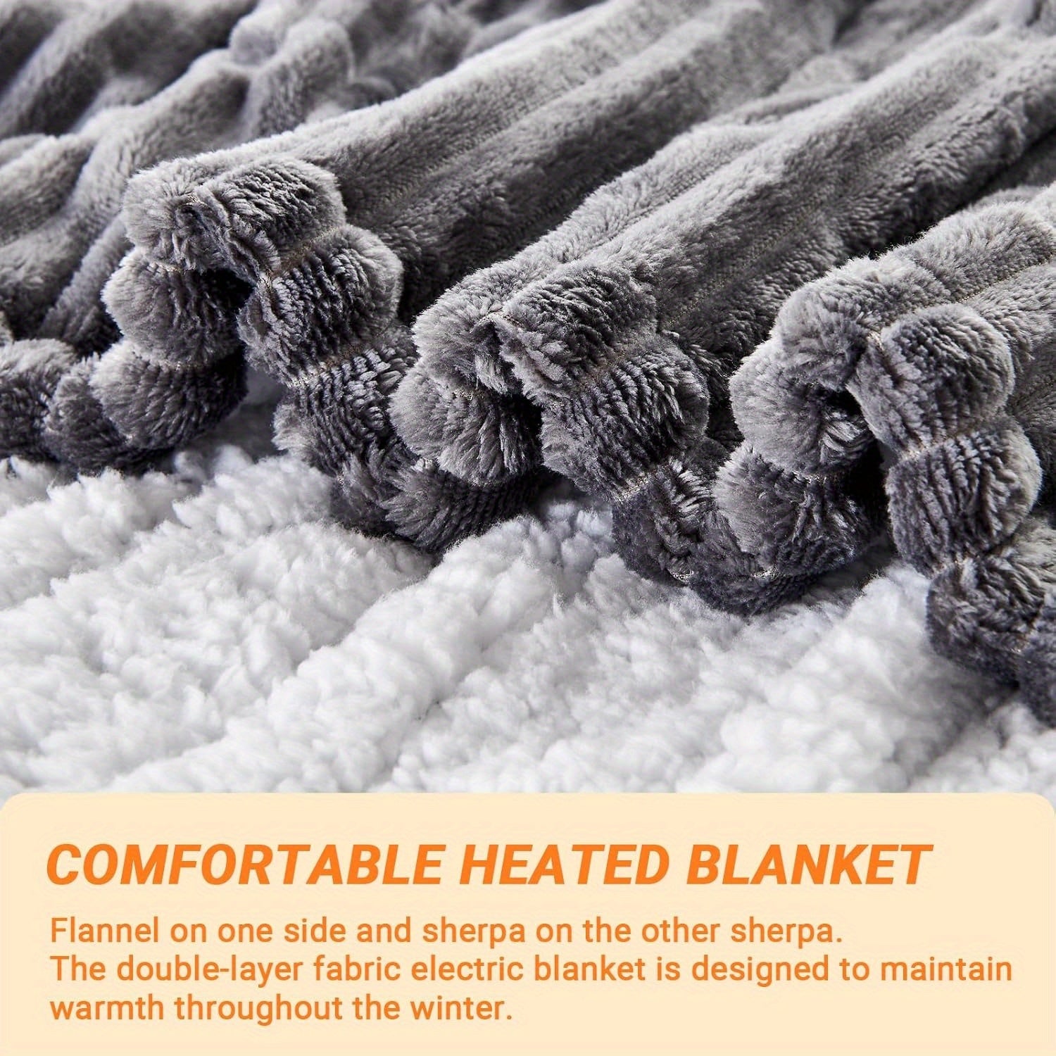 Electric Heated Throw Blanket – Soft Flannel, Multiple Heat Levels, Auto Shut-Off
