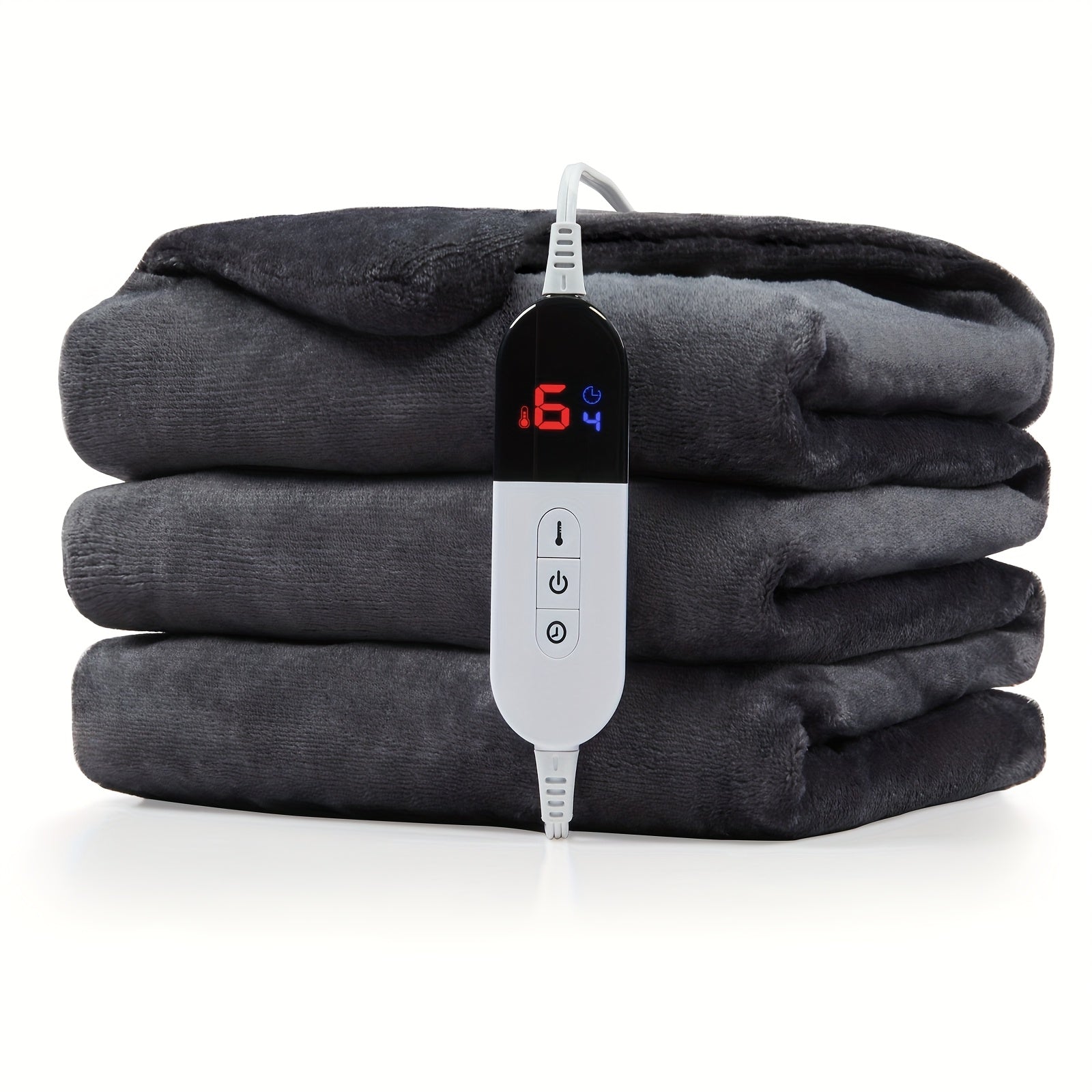 Electric Heated Blanket – Flannel Fabric, Adjustable Heat Levels, Auto Shut-Off