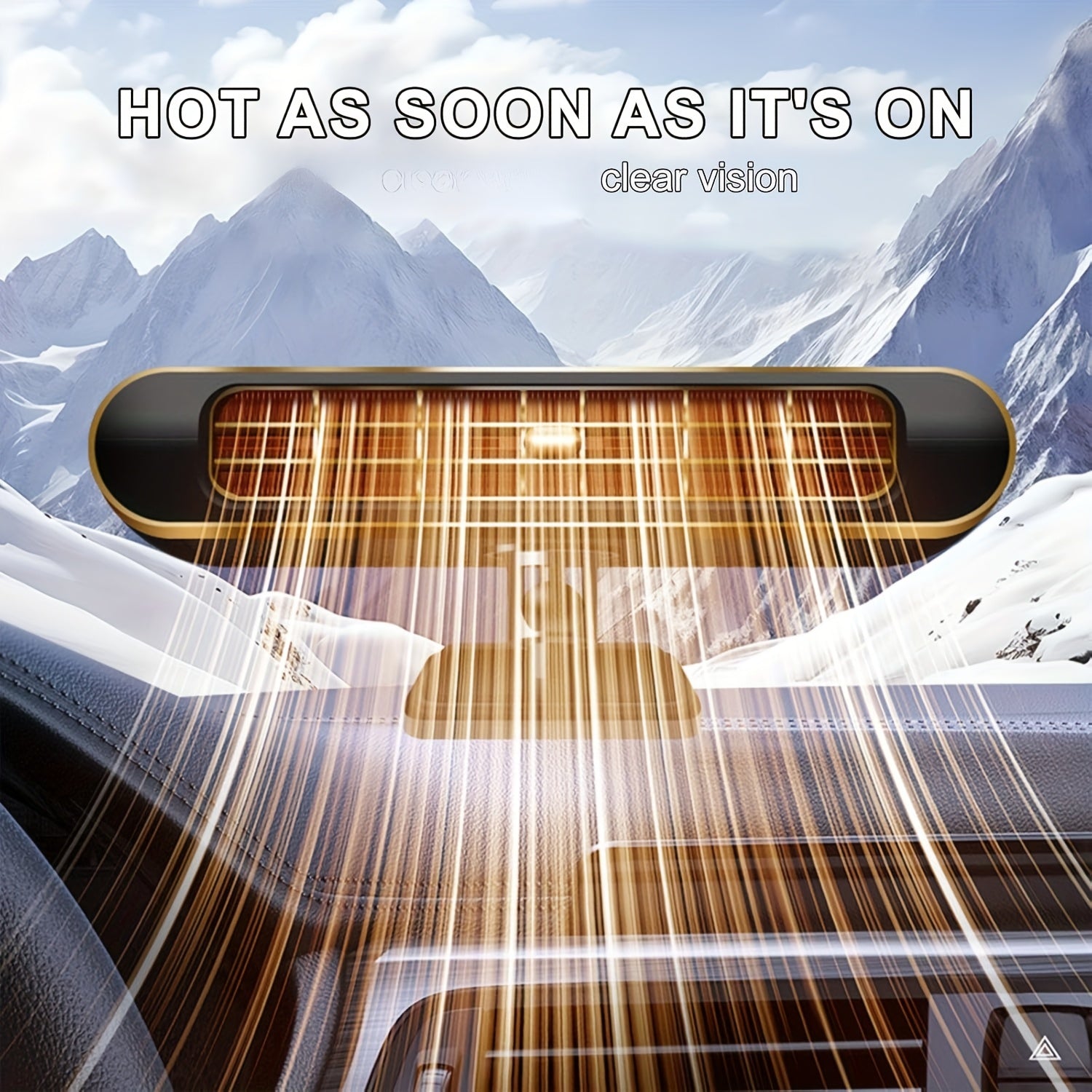 12V Car Heater & Defogger, 2-in-1 Portable Vehicle Heating Device for Windshield Defrosting