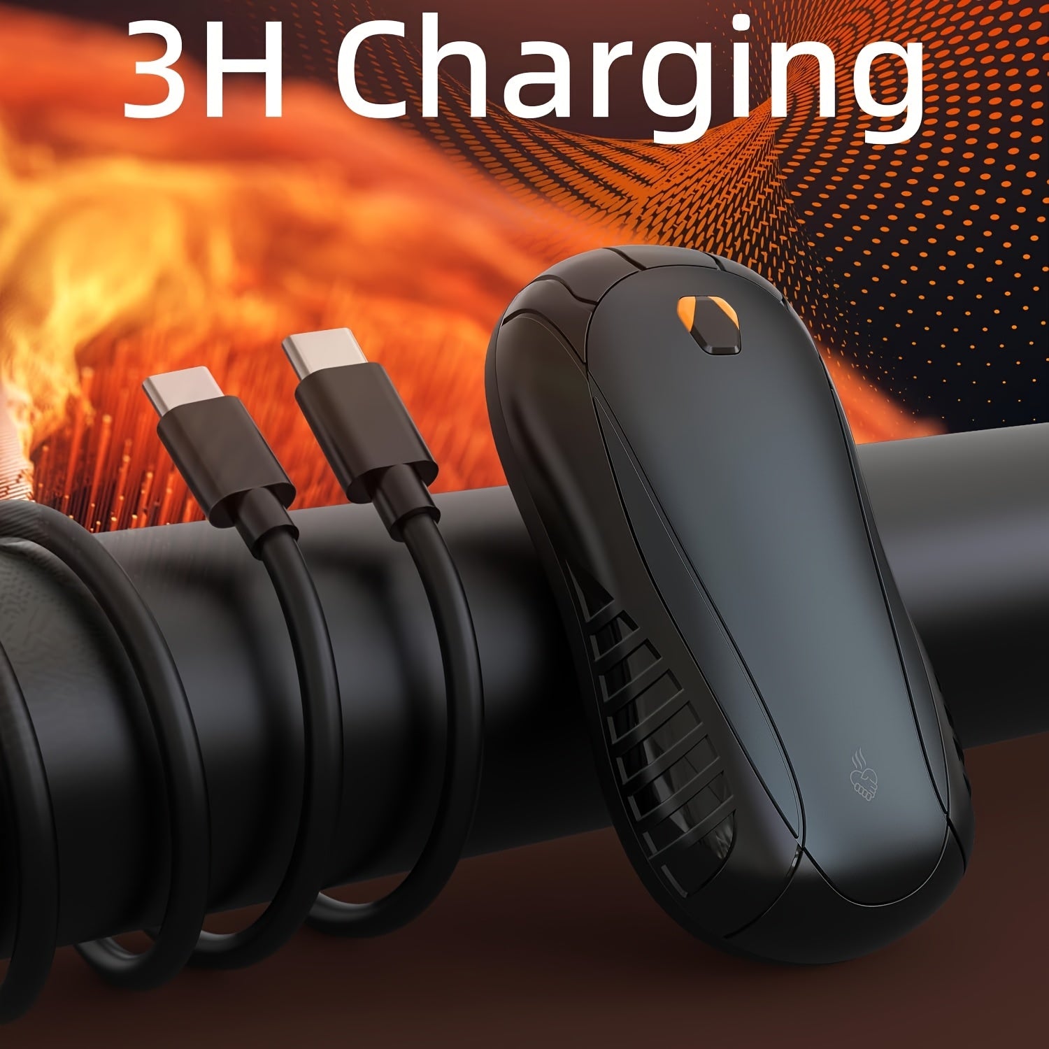 Rechargeable Hand Warmers 2-Pack, 5200mAh Electric Pocket Heater, Double-Sided Heating, 3 Heat Levels