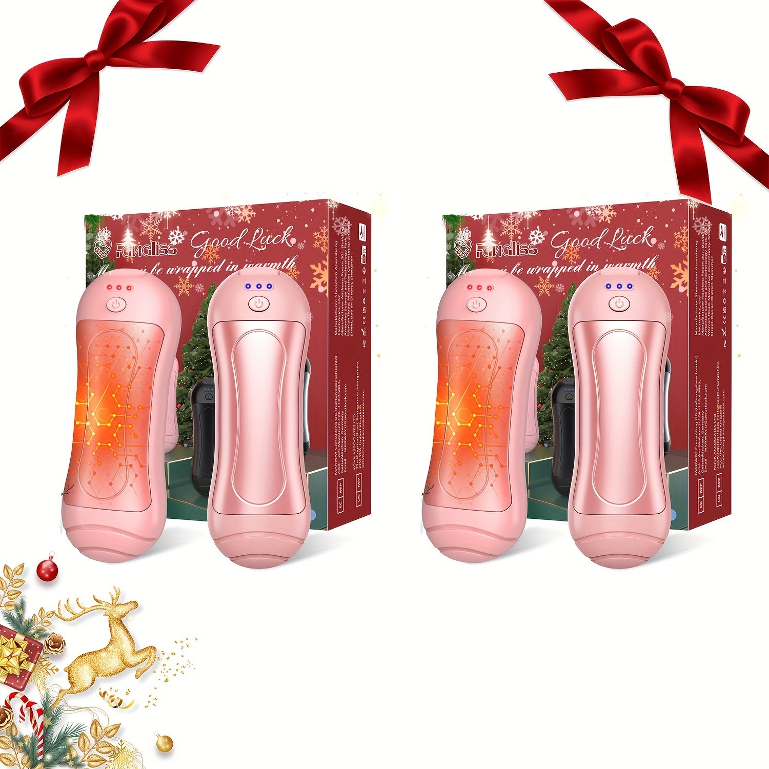 Rechargeable Magnetic Hand Warmers 2-Pack, Pocket Size Electric Hand Heater, 3 Heat Levels, Portable for Outdoor Use