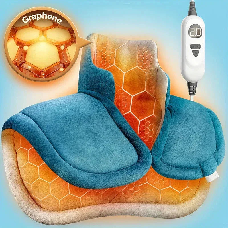 Weighted Heating Pad for Neck & Shoulders – Graphene Fabric, 6 Heat Levels, Auto Shut-Off - Thermeva