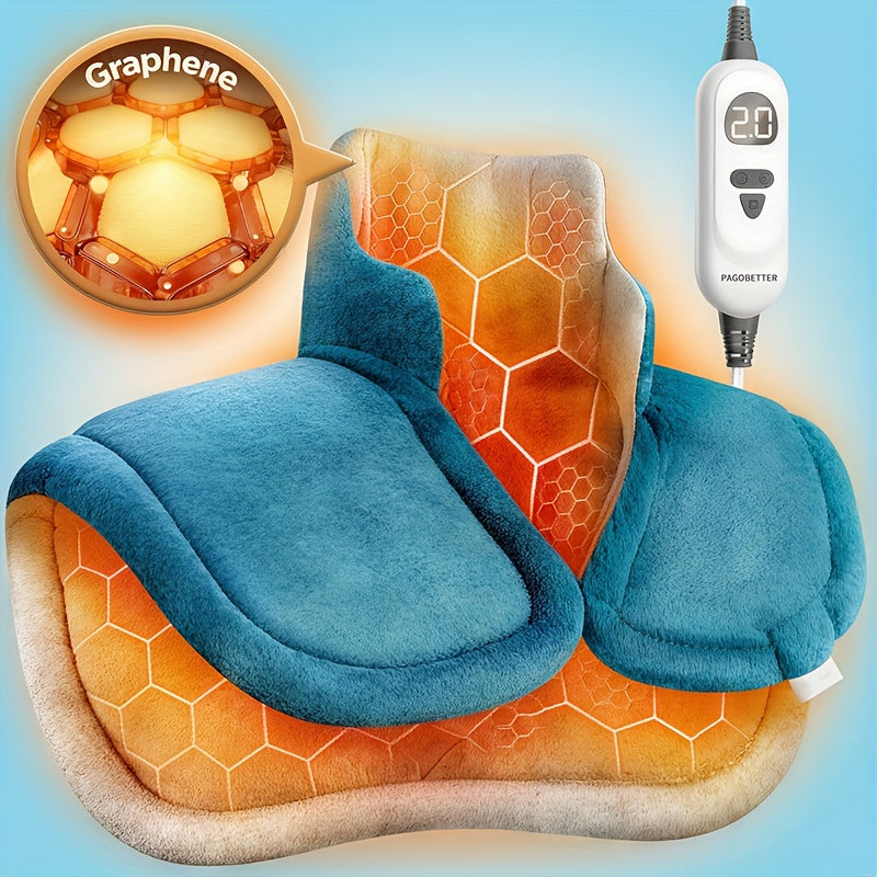 Weighted Heating Pad for Neck & Shoulders – Graphene Fabric, 6 Heat Levels, Auto Shut-Off