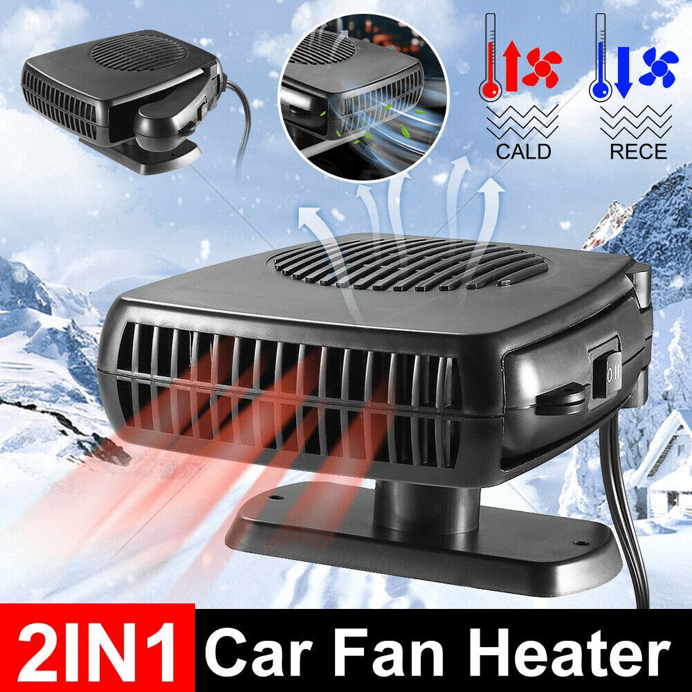 12V 150W Portable Car Heater & Windshield Defroster, Fast Heating Fan for Cars, Trucks & RVs