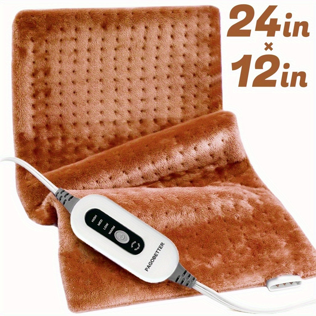Electric Heating Pad for Back & Legs – Graphene Heating, Thick Flannel, Machine Washable