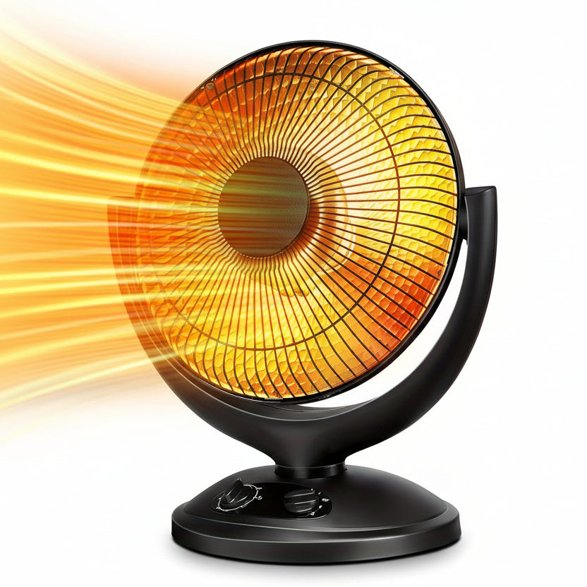 800W / 400W Portable Electric Space Heater for Indoor Use – Compact Heater with Thermostat & Timer