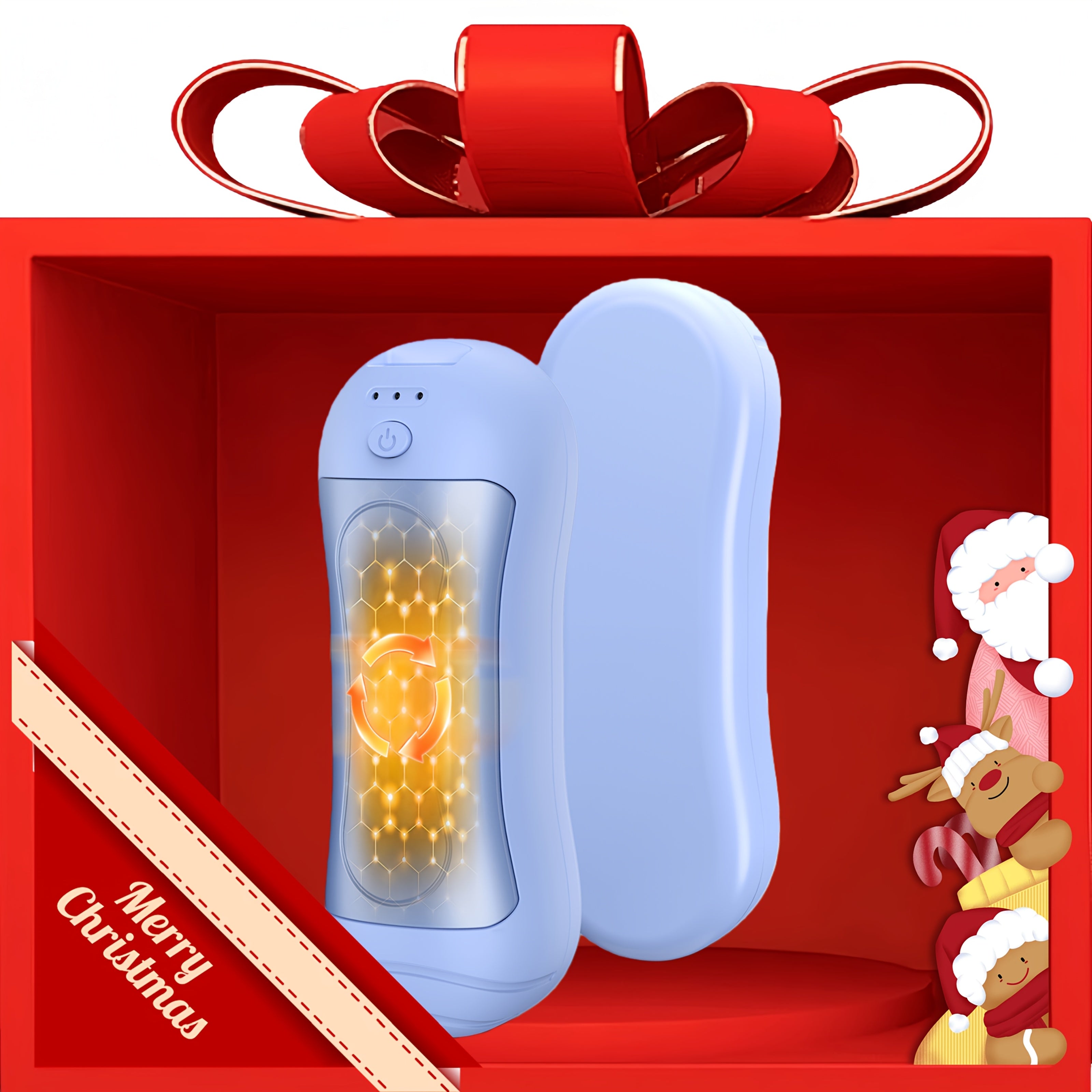 Rechargeable Magnetic Hand Warmers 2-Pack, Pocket Size Electric Hand Heater, 3 Heat Levels, Portable for Outdoor Use