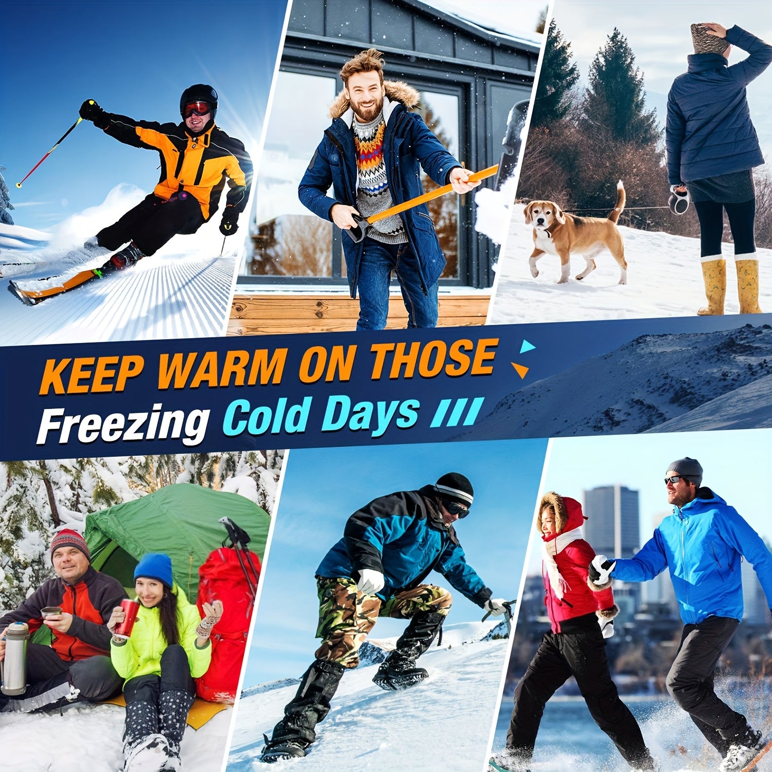 Heated Socks for Men & Women, 5000mAh Rechargeable Battery, Washable Electric Socks for Outdoor Activities