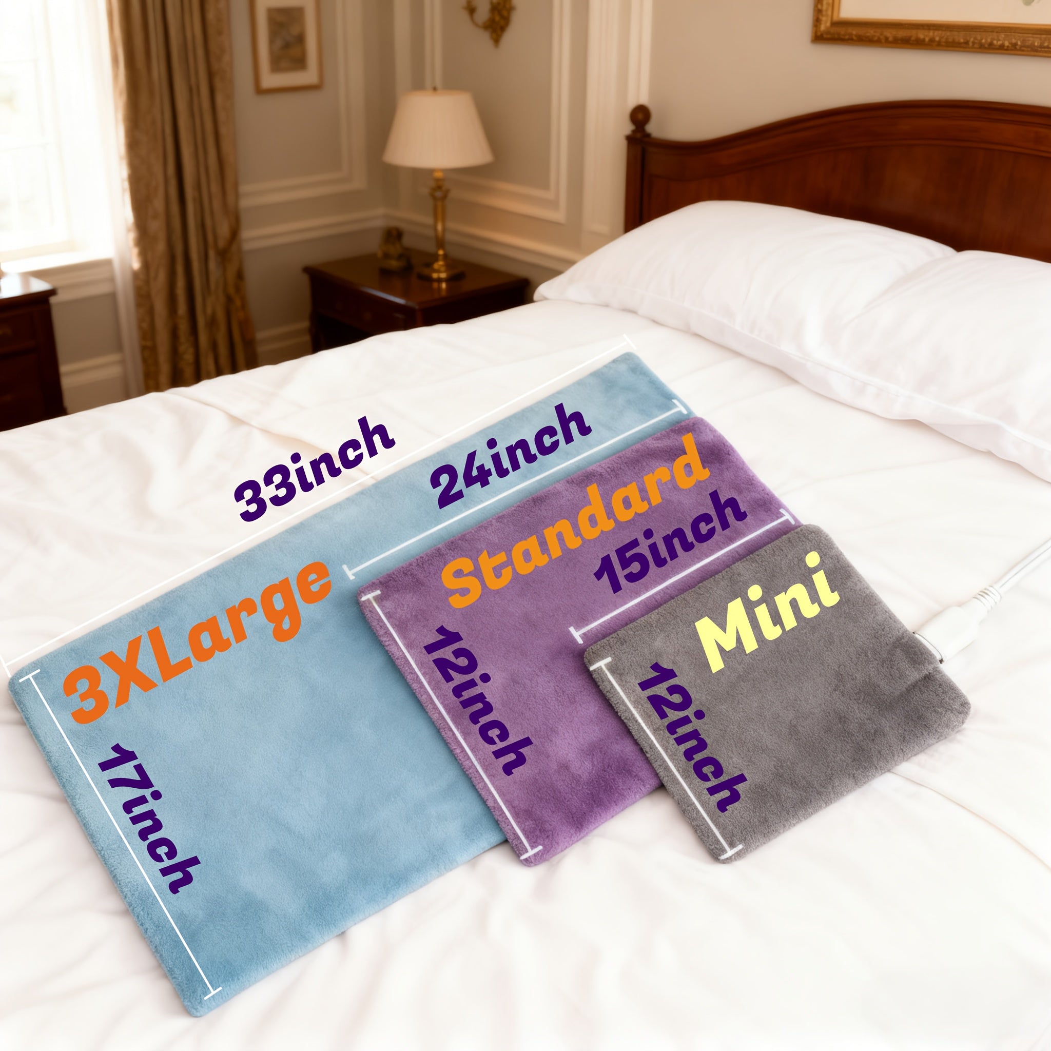 Electric Heating Pad for Back & Abdomen – Adjustable Heat, Auto Shut-Off