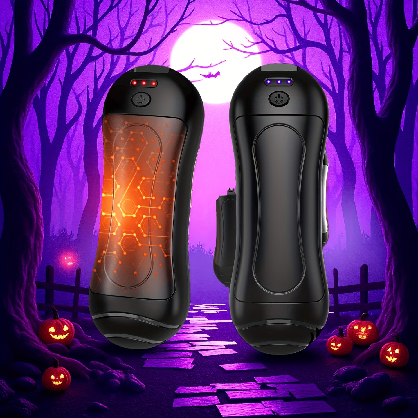 Rechargeable Magnetic Hand Warmers 2-Pack, Dual-Sided Electric Pocket Heater, USB Powered, Portable Design