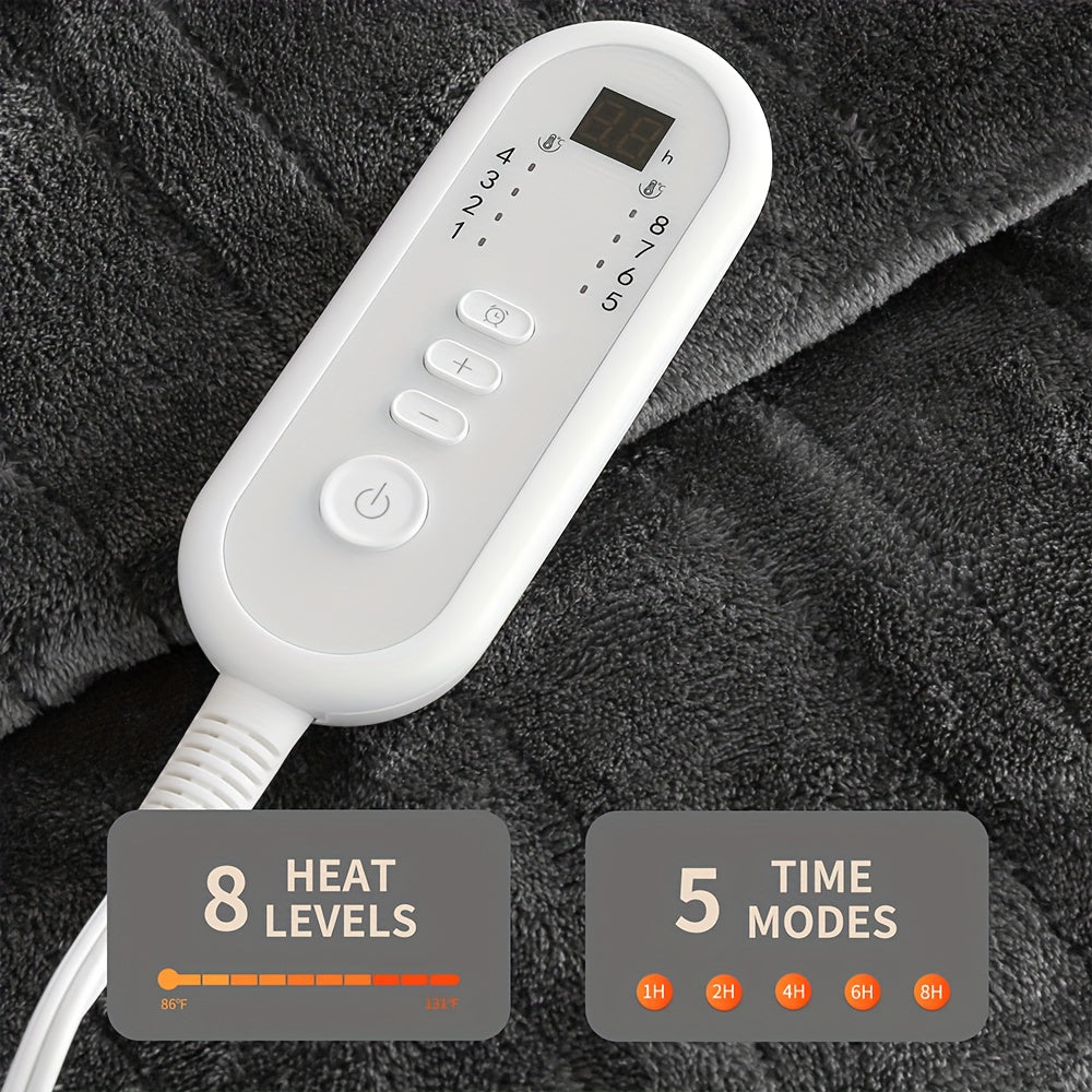 Extra Large Electric Heated Blanket – Dual Controller, Adjustable Heat, Washable