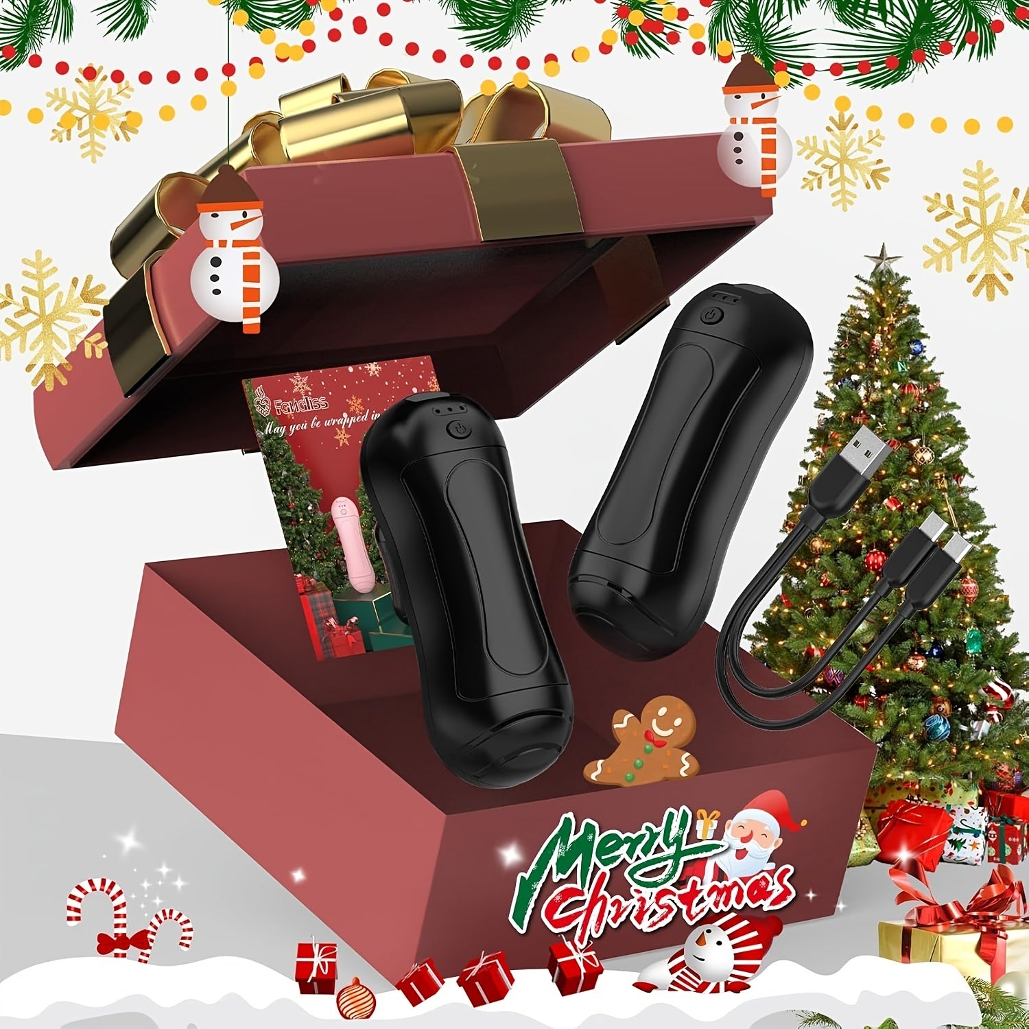 Rechargeable Electric Hand Warmers 2-Pack, USB Powered, Buckle Style, Pocket Size, Continuous Heating, Portable Hand Heater