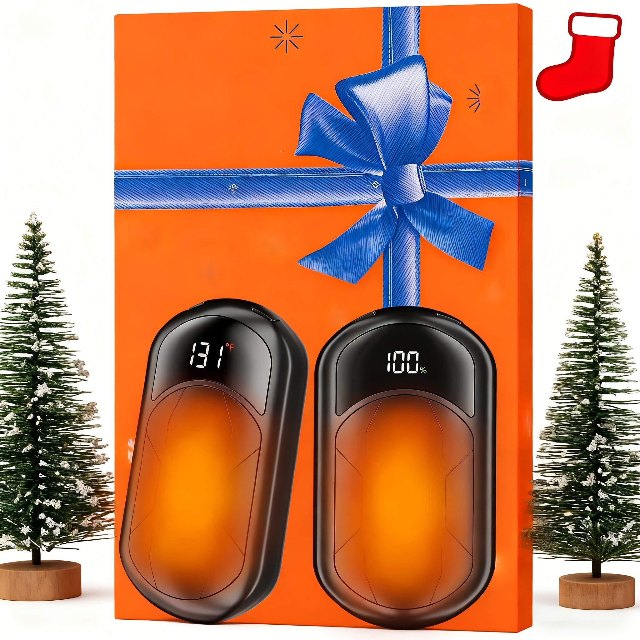 USB Electric Hand Warmer with Digital Display, Dual Heat Modes, Portable Pocket Hand Heater for Indoor & Outdoor Use