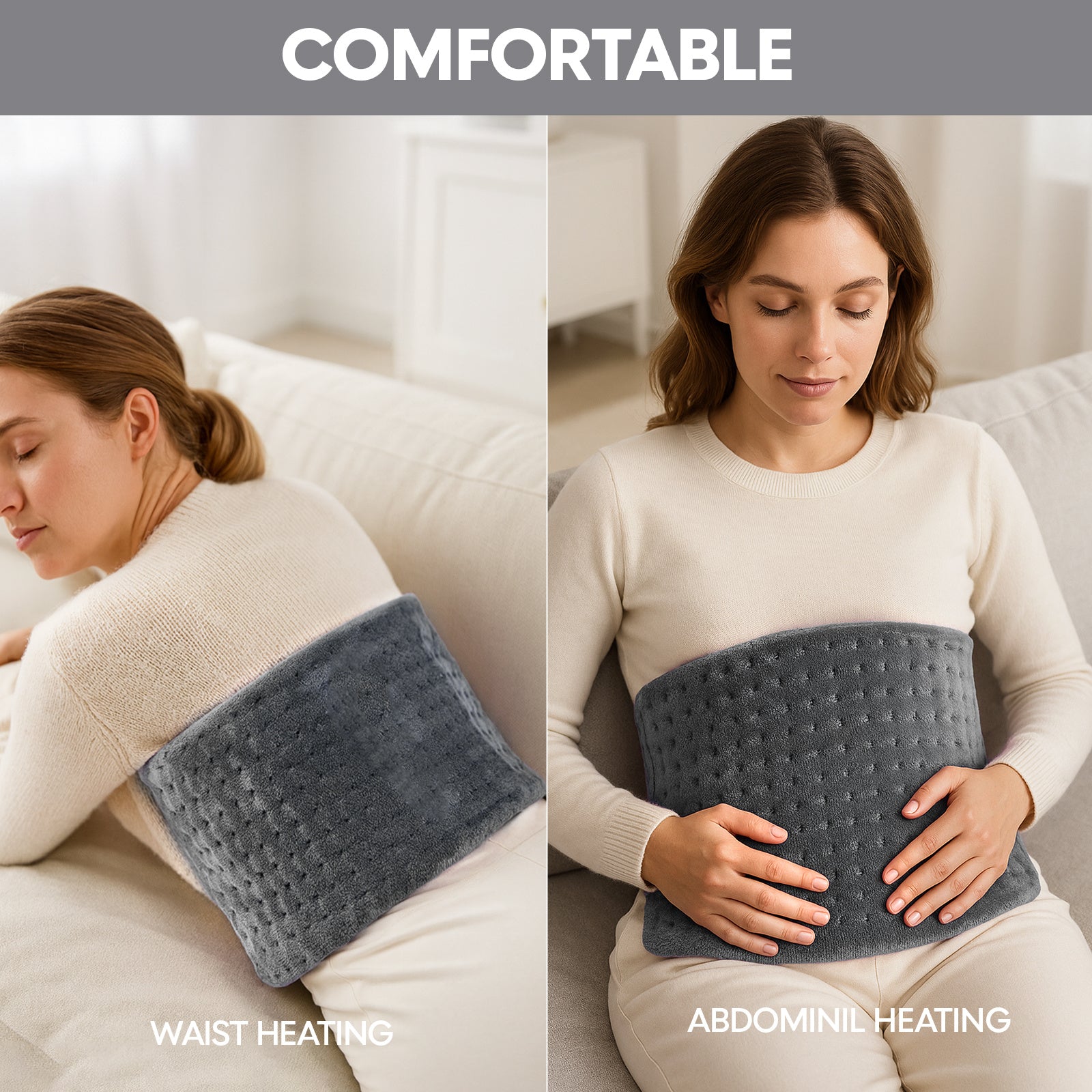 Extra Large Electric Heating Pad – 24×12 in, 6 Heat Levels, Fast Heating, Auto Shut-Off