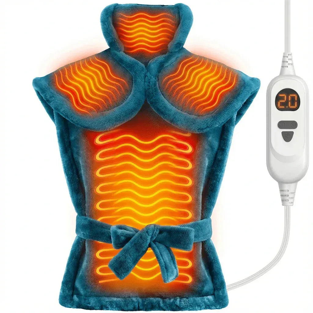 Heated Shawl Heating Pad for Neck & Shoulders – Graphene Fabric, 6 Heat Levels, Auto Shut-Off - Thermeva