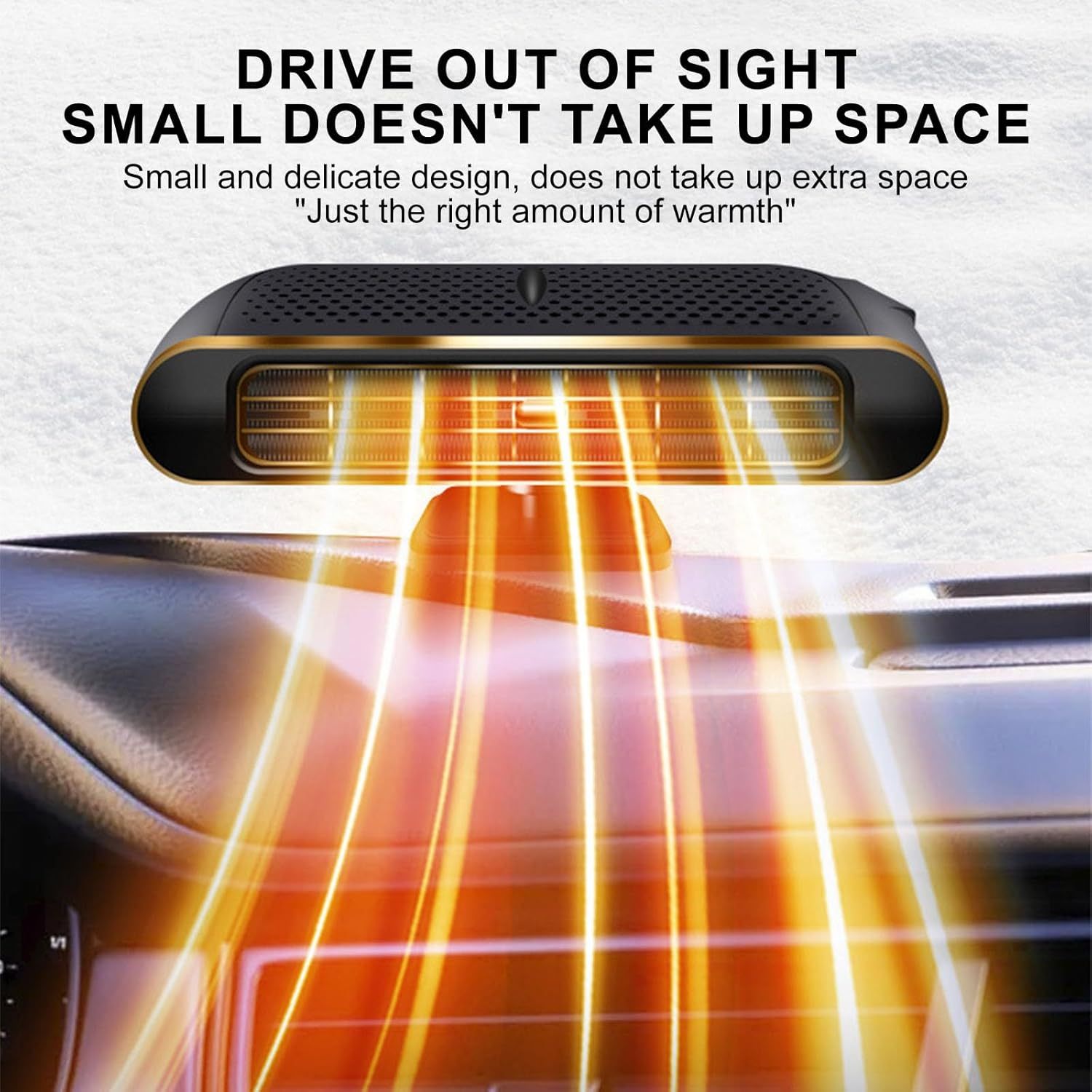 12V Car Heater & Defogger, 2-in-1 Portable Vehicle Heating Device for Windshield Defrosting