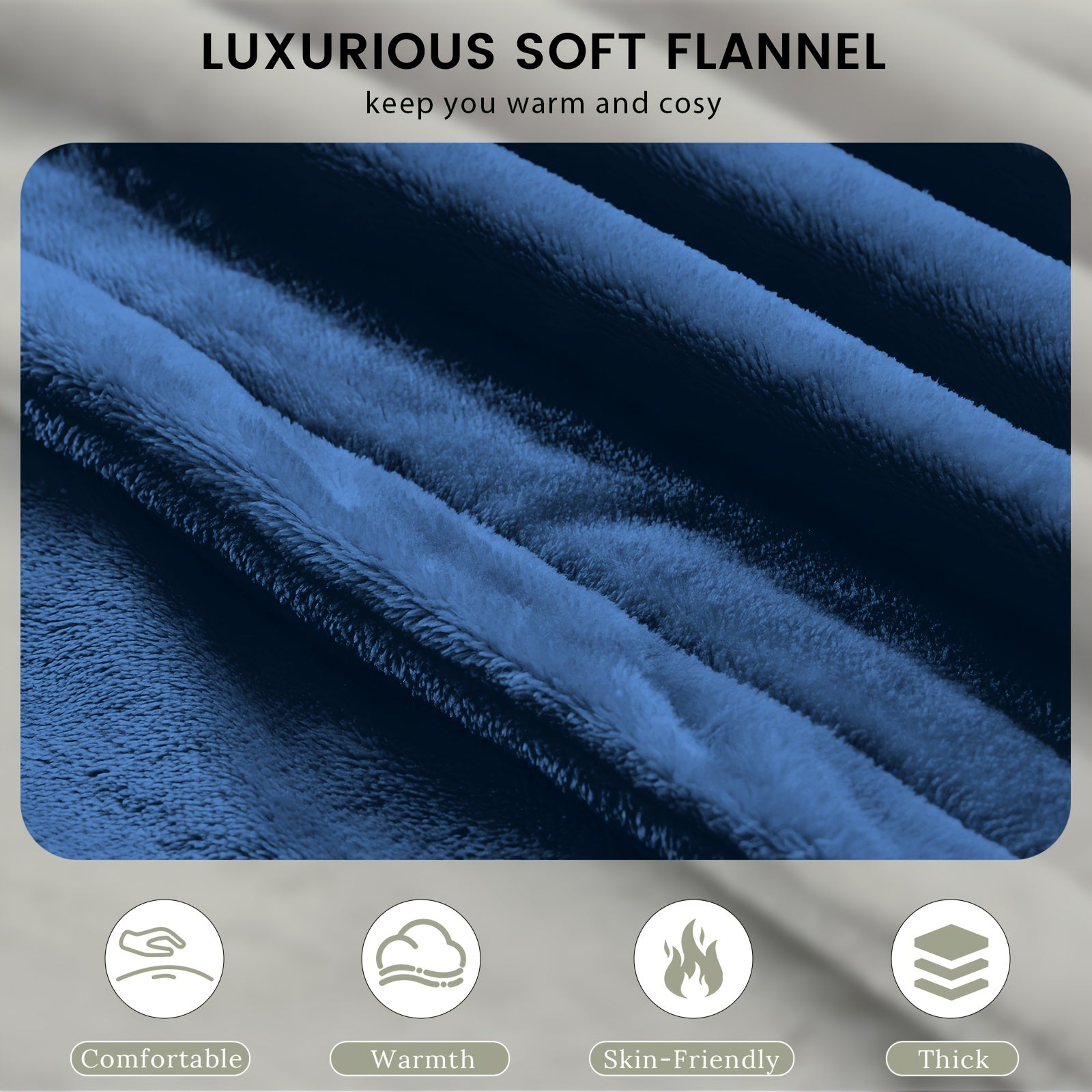 Electric Heated Blanket – Double-Sided Flannel, Multiple Heat Levels, Timer